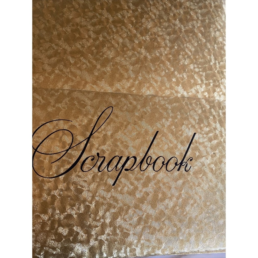 Decorel Scrapbook Gold Vintage Embossed Metallic Post Bound Memory Book Retro - Picture 2 of 7